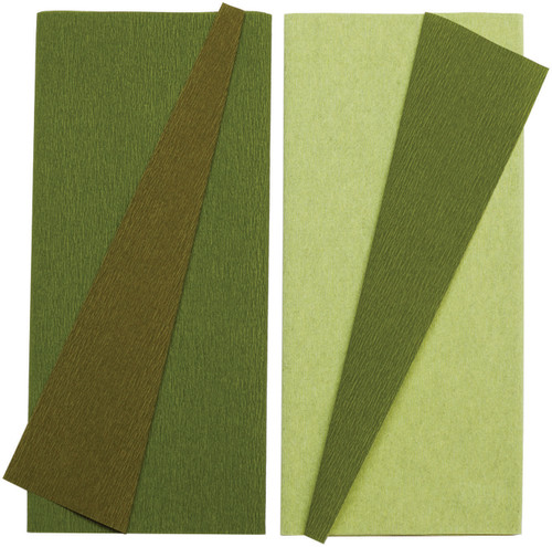 Lia Griffith Double-Sided Extra Fine Crepe Paper 2/Pkg-Green Tea/Cypress & Ferns/Moss LG11023