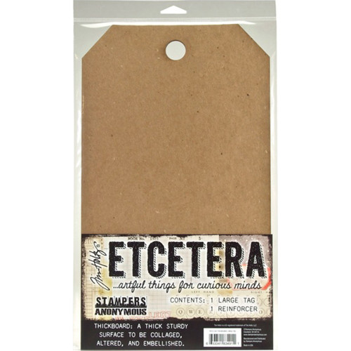 Tim Holtz Etcetera Large Tag 8.25"X14.25"-Kraft - THETC001 - 653341834911
