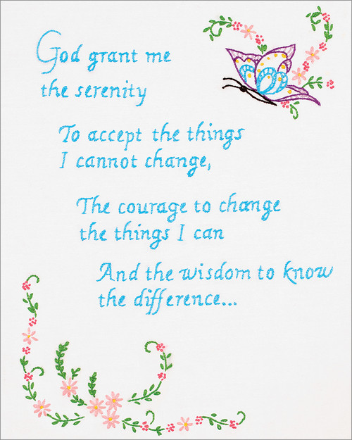 Jack Dempsey Stamped White Sampler 11"X14"-Serenity Prayer - 181 20 - 013155130201
