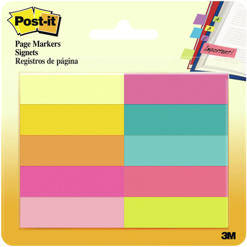 Post-It Page Markers .5"X1.75" 10/Pkg-Assorted Bright - 670-10AB - 051141944784 Post-It Page Markers .5"X1.75" 10/Pkg-Assorted Bright - 670-10AB - 051141944784