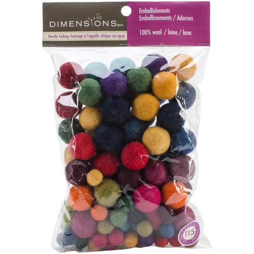 Dimensions Feltworks Ball Assortment-115/Pkg 72-74014 - 088677740146