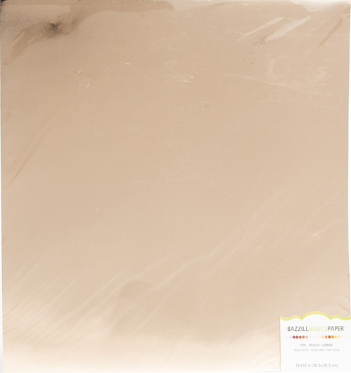 Bazzill Foil Cardstock 12"X12"-Rose Gold - 15FOIL12-5090 - 846523050906