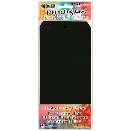 Dyan Reaveley's Dylusions Journal Tags 10/Pkg-Black #10 - DYATAGS-47780 - 789541047780