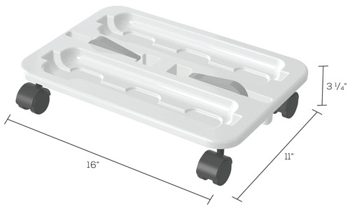 Deflecto Stack N'Go Wheel Base-White - 29443CR Deflecto Stack N'Go Wheel Base-White - 29443CR