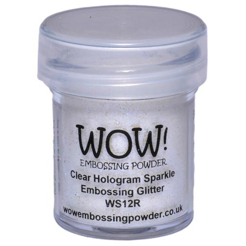 WOW! Embossing Powder 15ml-Clear Hologram Sparkle - WOW-WS12R - 50602105212575060210521257
