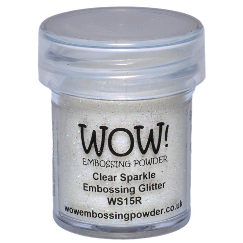 WOW! Embossing Powder 15ml-Clear Sparkle - WOW-WS15R - 50602105212885060210521288
