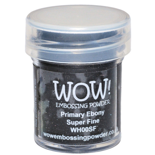 WOW! Embossing Powder Super Fine 15ml-Primary Ebony WOW-SF-WH00S - 50602105204035060210520403