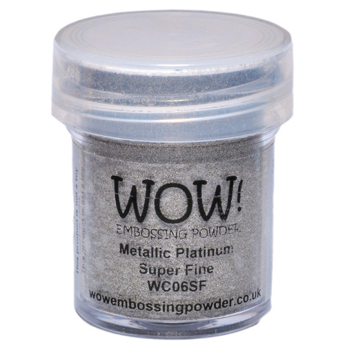 WOW! Embossing Powder Super Fine 15ml-Platinum WOW-SF-WC06 - 5060210523596