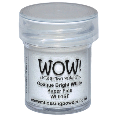 WOW! Embossing Powder Super Fine 15ml-Opaque Bright White WOW-SF-WL01 - 50602105207175060210520717