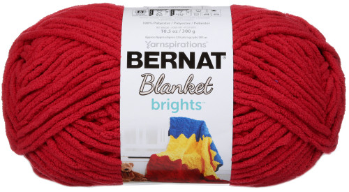 Bernat Blanket Brights Big Ball Yarn-Racecar Red - 161212-12001 - 057355403376 Bernat Blanket Brights Big Ball Yarn-Racecar Red - 161212-12001 - 057355403376