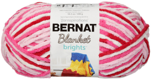 Bernat Blanket Brights Big Ball Yarn-Raspberry Ribbon Variegated - 161212-12014 - 057355403710