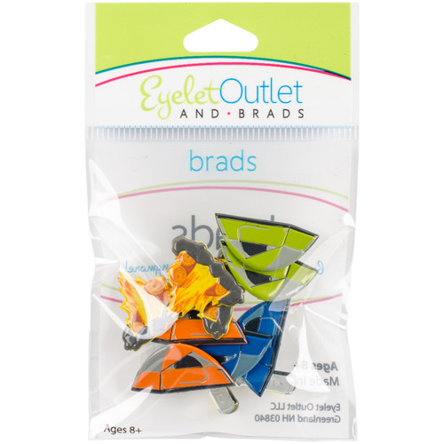 Eyelet Outlet Shape Brads 12/Pkg-Camping QBRD2-114 - 810787024355