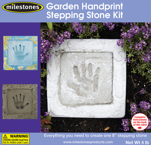 Milestones Mosaic Stepping Stone Kit-Garden Handprint 90111590 - 601950115907