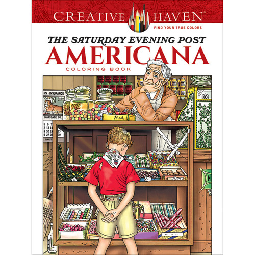 Dover Publications-Saturday Evening Post Americana Coloring -DOV-14346 - 8007598143439780486814346