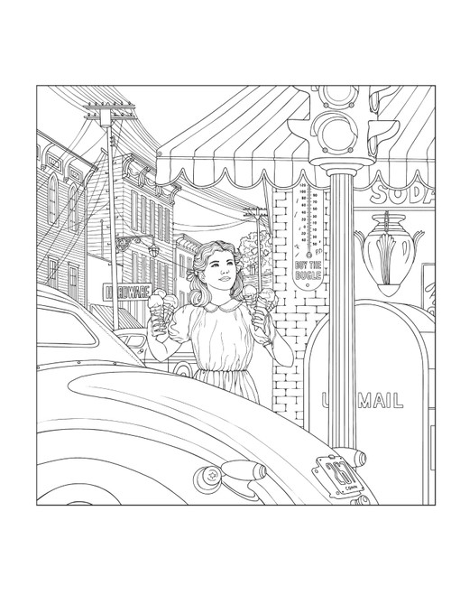 Creative Haven: Saturday Evening Post American Coloring-Softcover - B6814346