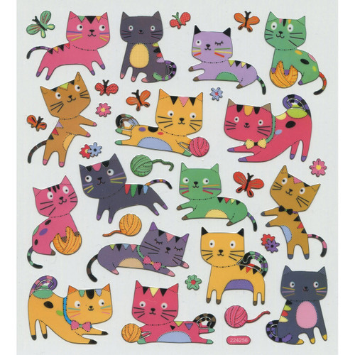 Sticker King Stickers-Kitten With Yarn - SK129MC-4301 Sticker King Stickers-Kitten With Yarn - SK129MC-4301