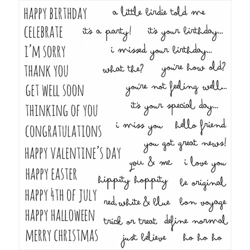 Tim Holtz Cling Stamps 7"X8.5"-Crazy Talk - CMS-LG-236 - 019962677823