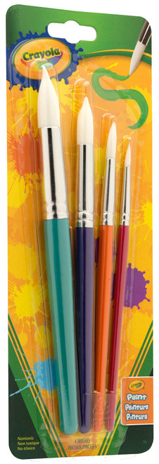 Crayola Paintbrushes-Round 4/Pkg 05-3521