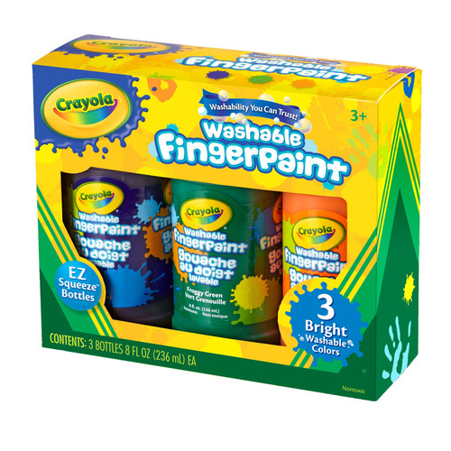 Crayola Washable Finger Paint 8oz 3/Pkg-Secondary 55-1311