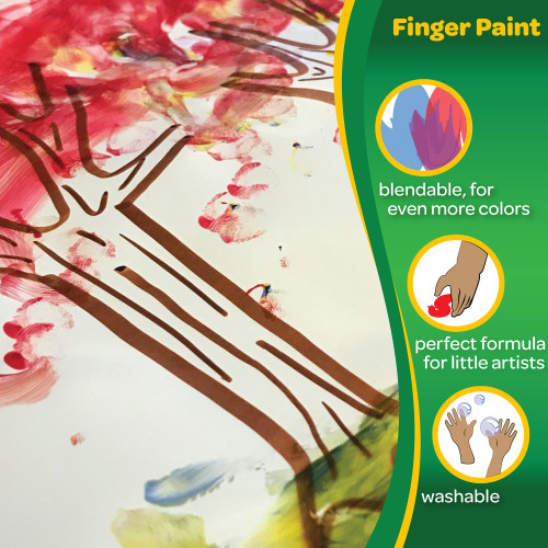 Crayola Washable Finger Paint 8oz 3/Pkg-Secondary -55-1311
