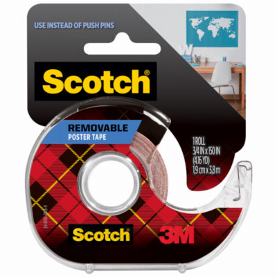 Scotch Removable Poster Tape-.75"X150" - 109-3M - 051131534056