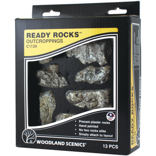 Woodland Scenics Ready Rocks 13/Pkg-Outcroppings CSS-C1139