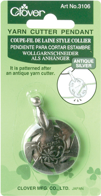 Clover Yarn Cutter Pendant-Antique Silver 3106 - 051221356643