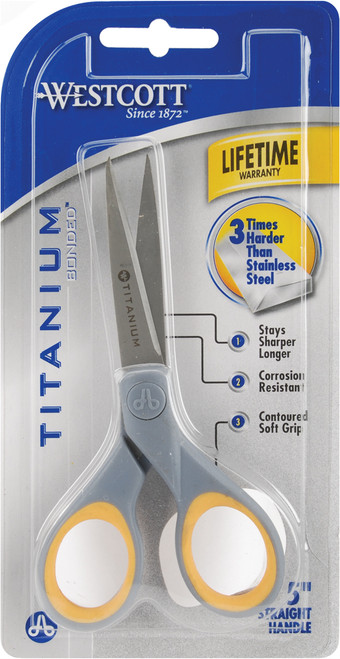 Westcott Titanium Straight Scissors 5"13525 - 073577135253