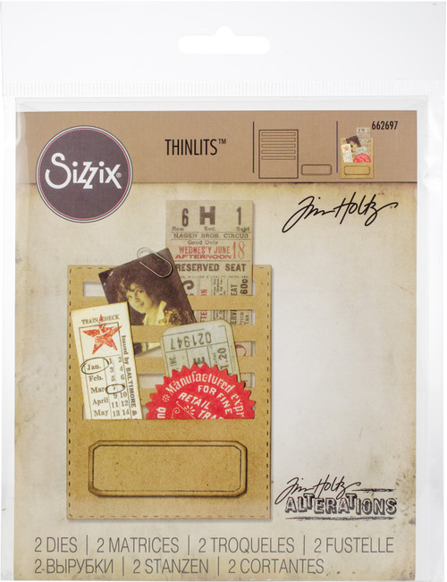 Sizzix Thinlits Dies By Tim Holtz-Stitched Slots 662697 - 630454247630