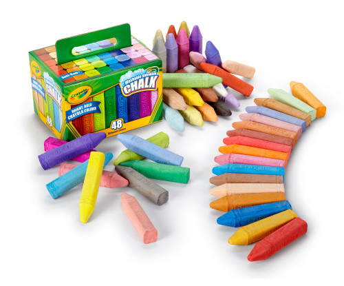 Crayola Washable Sidewalk Chalk-Assorted Colors 48/Pkg 51-2048