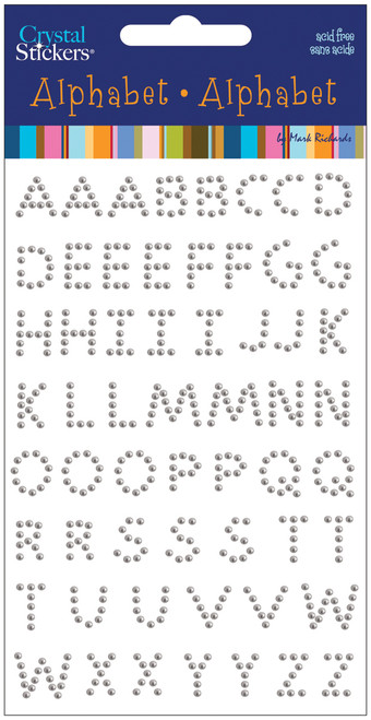 Mark Richards Crystal Stickers Alphabet 58/Pkg-Clear 200CA-2001 - 818639001684