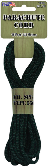 Pepperell Braiding Parachute Cord 4mmx16'-Forest Camo - PARA-1636 - 725879306250