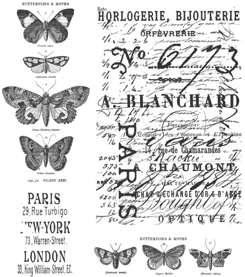 Tim Holtz Cling Stamps 7"X8.5"-Papillon - CMS-106 - 736211522337