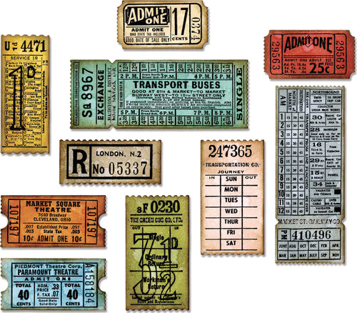 Sizzix Thinlits Dies By Tim Holtz -Ticket Booth 662698