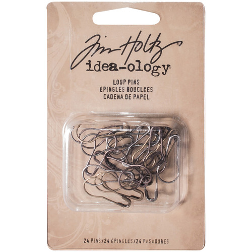 Idea-Ology Metal Loop Pins 1" 24/Pkg-Antique Nickel, Brass & Copper - TH93200 - 040861932003