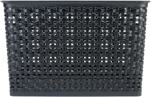 Weave Design Plastic Bin Large-Black, 13.75"L X 10.5"W X 8.75"H -36006 - 091141360061