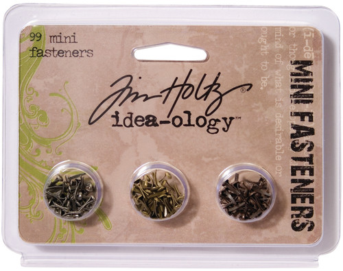 Idea-Ology Metal Screw-Top Paper Fasteners .25" 99/Pkg-Antique Nickel, Brass & Copper - TH92790 - 040861927900