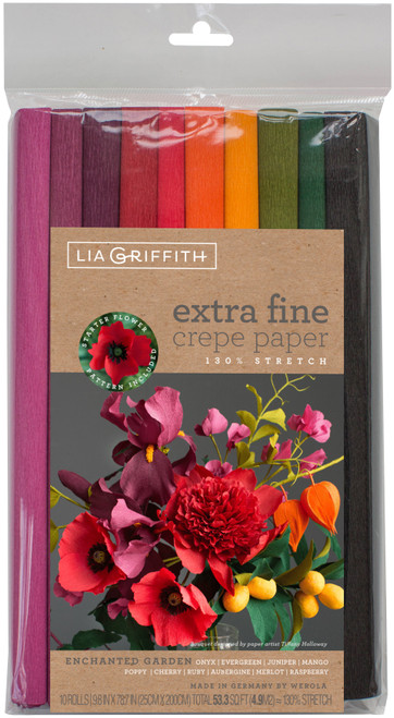 Lia Griffith Extra Fine Crepe Paper 10/Pkg-Enchanted Garden LG11027 - 190705000822