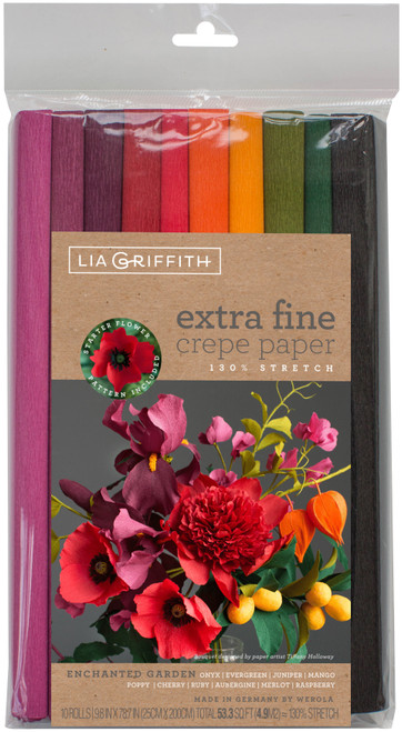 Lia Griffith Extra Fine Crepe Paper 10/Pkg-Enchanted Garden - LG11027 - 190705000822