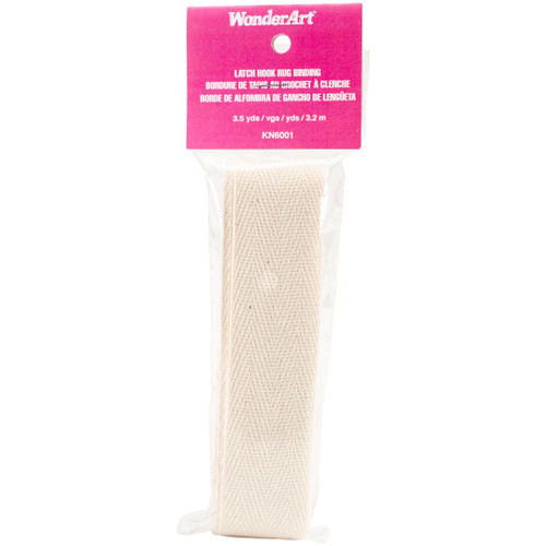 Wonderart Latch Hook Rug Binding 1.25"X3.5yds-Natural - KN6001C - 035613760010