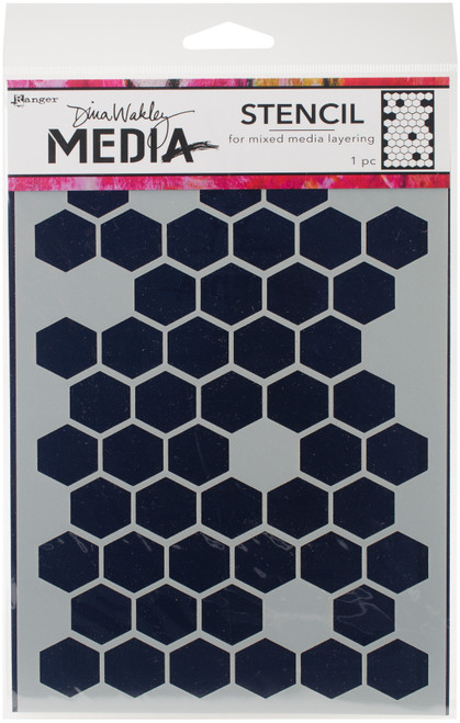 Dina Wakley Media Stencils 9"X6"-Honeycomb MDS-58250 - 789541058250