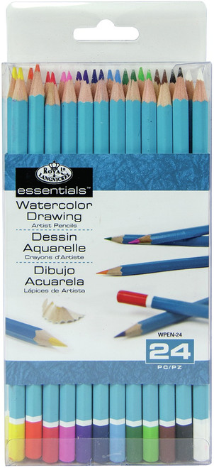 Royal & Langnickel(R) essentials(TM) Watercolor Pencils-24/Pkg - WPEN24 - 090672004123