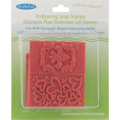 Life Of The Party Soap Embossing Stamp Assortment 8/Pkg-Rectangle - 61507 - 649979615077