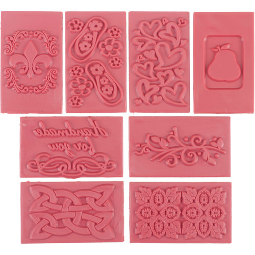 Life Of The Party Soap Embossing Stamp Assortment 8/Pkg-Rectangle - 61507