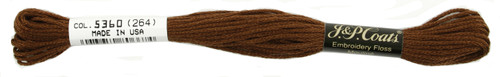24 Pack Coats & Clark 6-Strand Embroidery Floss 8.75yd-Beige Brown Very Dark C11-5360 - 073650806674