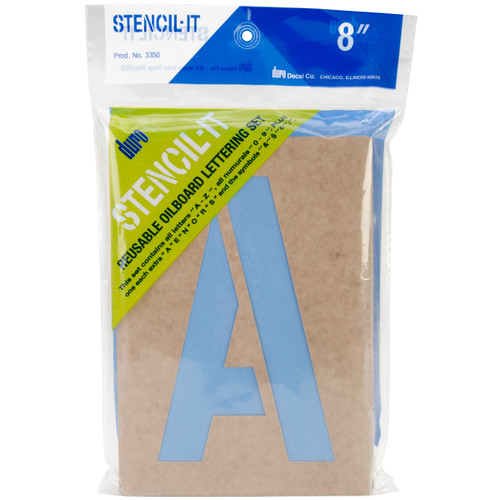 Duro Stencil-It Reusable Lettering Set-8" - 3350 - 029211335015