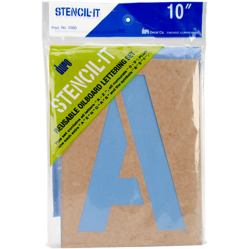 Duro Stencil-It Reusable Lettering Set-10" - 3360 - 029211336012