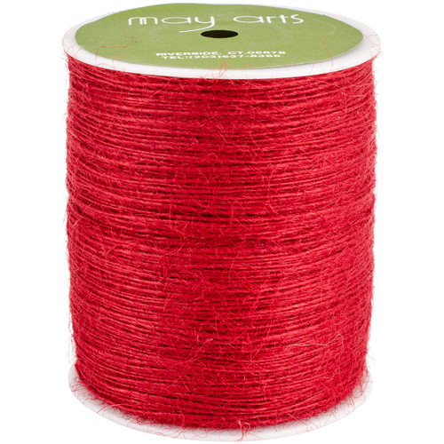 May Arts Burlap String 1mmX400yd-Red - SM-14 - 848208035963