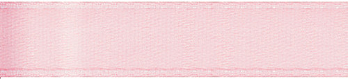 Offray Single Face Satin Ribbon 3/8"X18'-Light Pink -1017 3/8-117