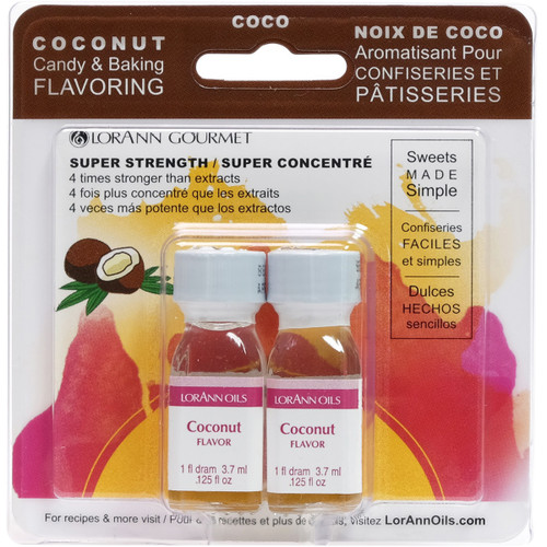 Candy & Baking Flavoring .125oz 2/Pkg-Coconut -FLAVOR-0220 - 023535220040